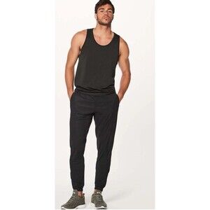 Lululemon Surge Jogger 29" Pants Mens Size M Black Zip Reflective Ankles Pull On